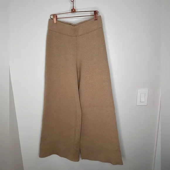 Zara Tan Wide Leg Pants - Picture 3 of 13
